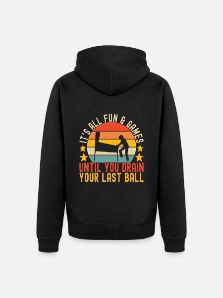 Pinball Flipper - Unisex Premium Organic Zip Hoodie - black