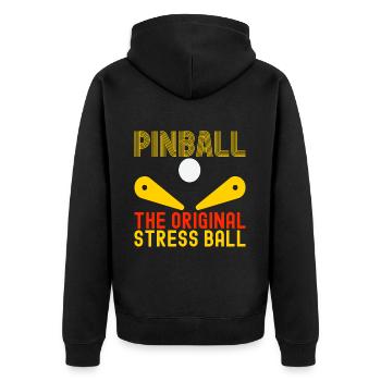 Pinball pinball machine - Unisex Premium Organic Zip Hoodie - black - Back - Nico (187cm)
