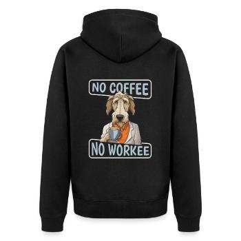 Café Café Irish Wolfhound - Veste à capuche bio Premium Unisexe - noir - Dos - Nico (187cm)