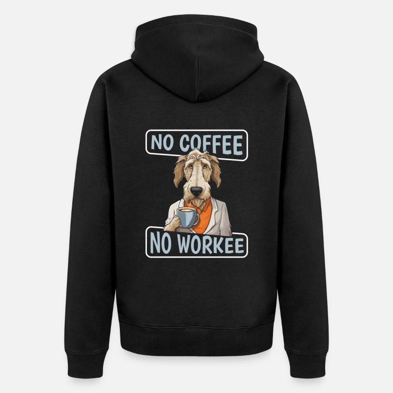 Café Café Irish Wolfhound - Veste à capuche bio Premium Unisexe - noir