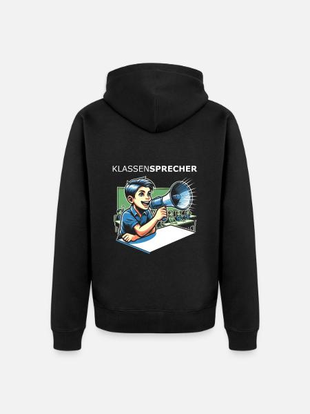 Klassensprecher - Unisex Premium Bio Zip Hoodie - Schwarz