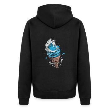 Glace - Veste à capuche bio Premium Unisexe - noir - Dos - Nico (187cm)