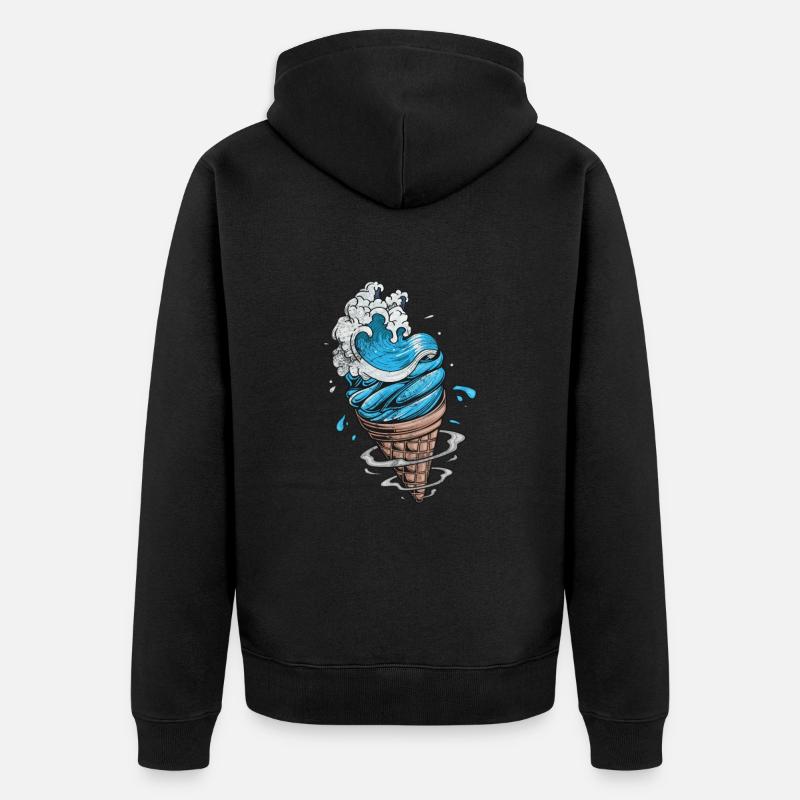 Glace - Veste à capuche bio Premium Unisexe - noir