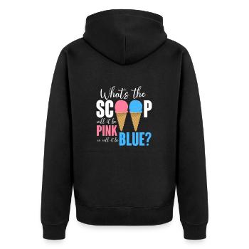 Ice Cream Ice Cream Ice Cream Summer Gift - Unisex Premium Organic Zip Hoodie - black - Back - Nico (187cm)