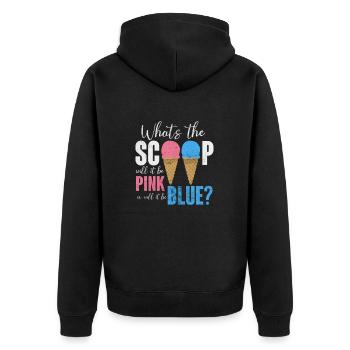 Ice cream - Unisex Premium Organic Zip Hoodie - black - Back - Nico (187cm)