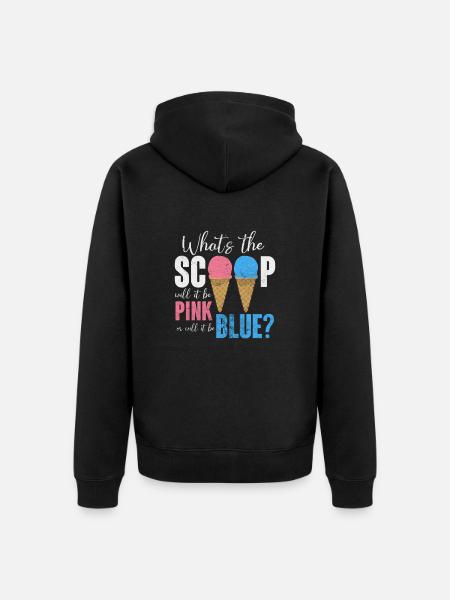 Eiscreme - Unisex Premium Bio Zip Hoodie - Schwarz