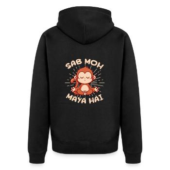 Méditation méditer Zen Yoga cadeau - Veste à capuche bio Premium Unisexe - noir - Dos - Nico (187cm)