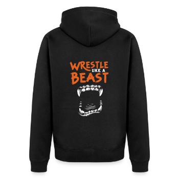 Lutteur lutteur Fight Wrestling Ringer cadeau - Veste à capuche bio Premium Unisexe - noir - Dos - Nico (187cm)