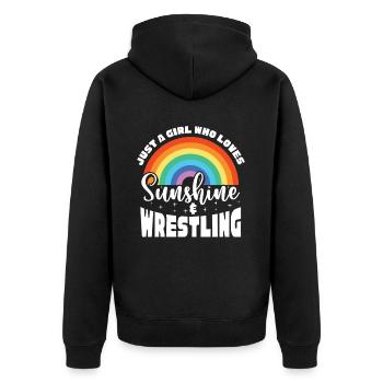 Lutteur lutteur Fight Wrestling Ringer cadeau - Veste à capuche bio Premium Unisexe - noir - Dos - Nico (187cm)