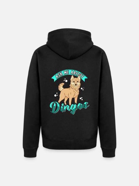 Dingo Australian Dingoes Dogs Gift - Unisex Premium Organic Zip Hoodie - black
