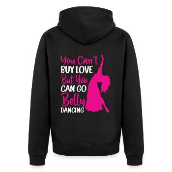Funny Belly Dancer, Belly Dancing Quotes Dancer - Unisex Premium Organic Zip Hoodie - black - Back - Nico (187cm)