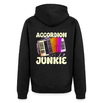 Accordéoniste Instrument de musique Accordéoniste - Veste à capuche bio Premium Unisexe - noir - Dos - Nico (187cm)