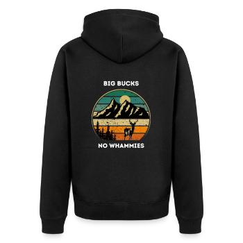 Unique Hunt - Unisex Premium Organic Zip Hoodie - black - Back - Nico (187cm)
