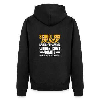 Chauffeur de bus Chauffeur de bus Bus Schuhlbus cadeau - Veste à capuche bio Premium Unisexe - noir - Dos - Nico (187cm)