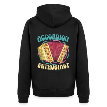 Accordéoniste Instrument de musique Accordéoniste - Veste à capuche bio Premium Unisexe - noir - Dos - Nico (187cm)