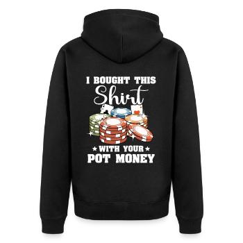 Poker Joueurs de poker - Veste à capuche bio Premium Unisexe - noir - Dos - Nico (187cm)