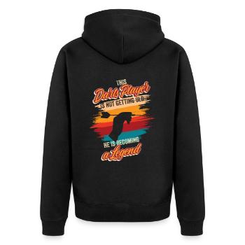 German Dart Player Birthday Dart Team Dart - Unisex Premium Organic Zip Hoodie - black - Back - Nico (187cm)