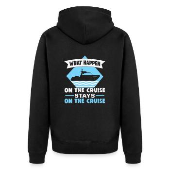 Navigation de plaisance avec le skipper d’un marin ou d’un bateau à moteur Ahoy - Veste à capuche bio Premium Unisexe - noir - Dos - Nico (187cm)