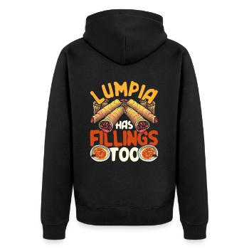Lumpia a aussi des obturations - Veste à capuche bio Premium Unisexe - noir - Dos - Nico (187cm)