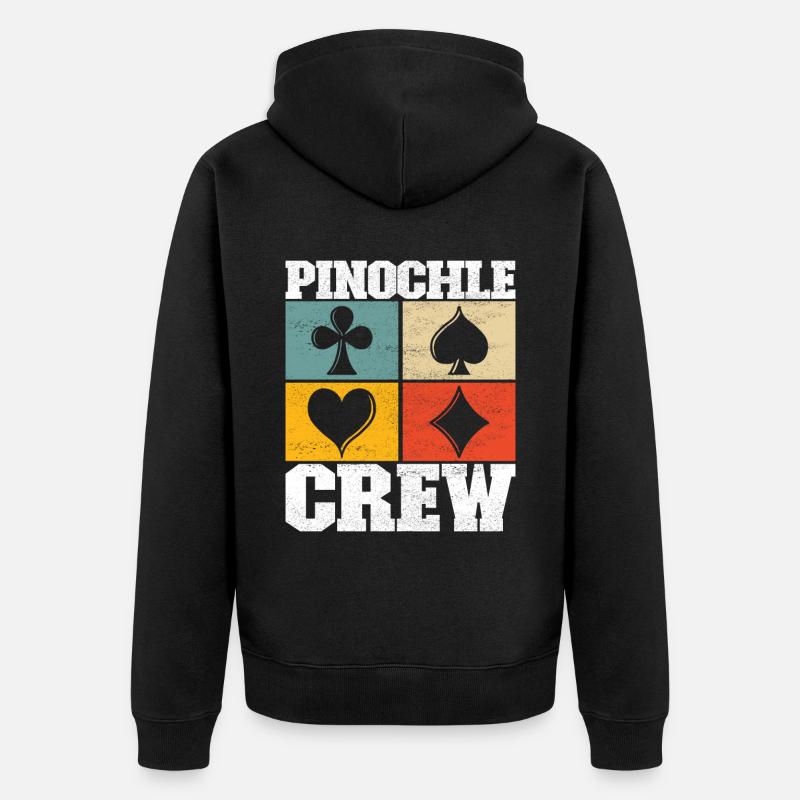 Binokel Pinochle - Veste à capuche bio Premium Unisexe - noir