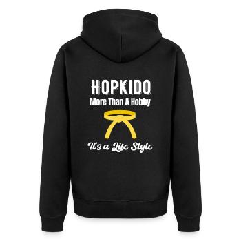 Le Hapkido est plus qu'un passe-temps, c'est un - Veste à capuche bio Premium Unisexe - noir - Dos - Nico (187cm)