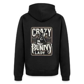 Folle Bunny Lady - Veste à capuche bio Premium Unisexe - noir - Dos - Nico (187cm)