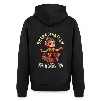 Indischer Tanz Indischer Volkstanz - Unisex Premium Bio Zip Hoodie - Schwarz - Hinten - Nico (187cm)