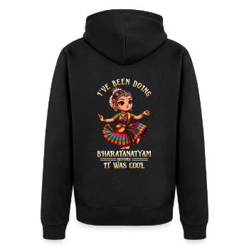 Bharatanatyam Dance Classical Indian Dance - Unisex Premium Organic Zip Hoodie - black - Back - Nico (187cm)