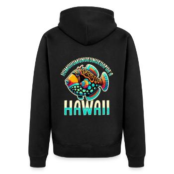 Humuhumunukunukuapua'a Reef Triggerfish - Unisex Premium Organic Zip Hoodie - black - Back - Nico (187cm)