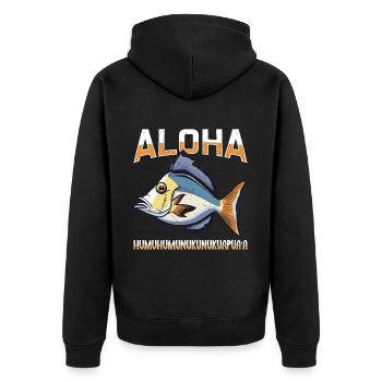 Humuhumunukunukuapua'a Reef Triggerfish - Unisex Premium Organic Zip Hoodie - black - Back - Nico (187cm)