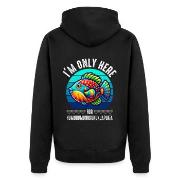 Humuhumunukunukuapua'a Reef Hawaiian Triggerfish - Unisex Premium Organic Zip Hoodie - black - Back - Nico (187cm)