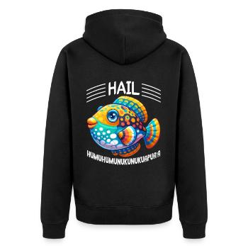 Humuhumunukunukuapua'a Reef Triggerfish - Unisex Premium Organic Zip Hoodie - black - Back - Nico (187cm)