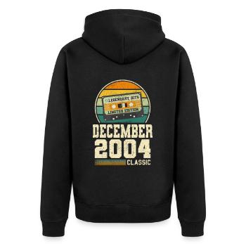 19e anniversaire Décembre Millésime 2004 Millésime - Veste à capuche bio Premium Unisexe - noir - Dos - Nico (187cm)