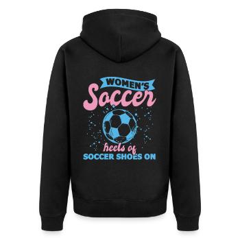 Soccer féminin, Football féminin, Football féminin - Veste à capuche bio Premium Unisexe - noir - Dos - Nico (187cm)