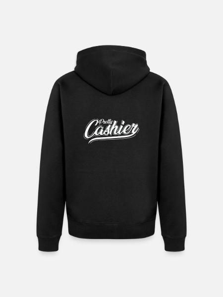 Pretty Cashier Verkäufer Beruf - Unisex Premium Bio Zip Hoodie - Schwarz