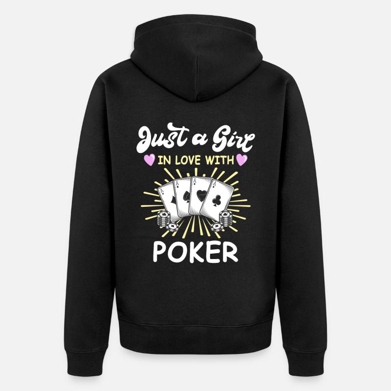 Poker Joueurs de poker - Veste à capuche bio Premium Unisexe - noir