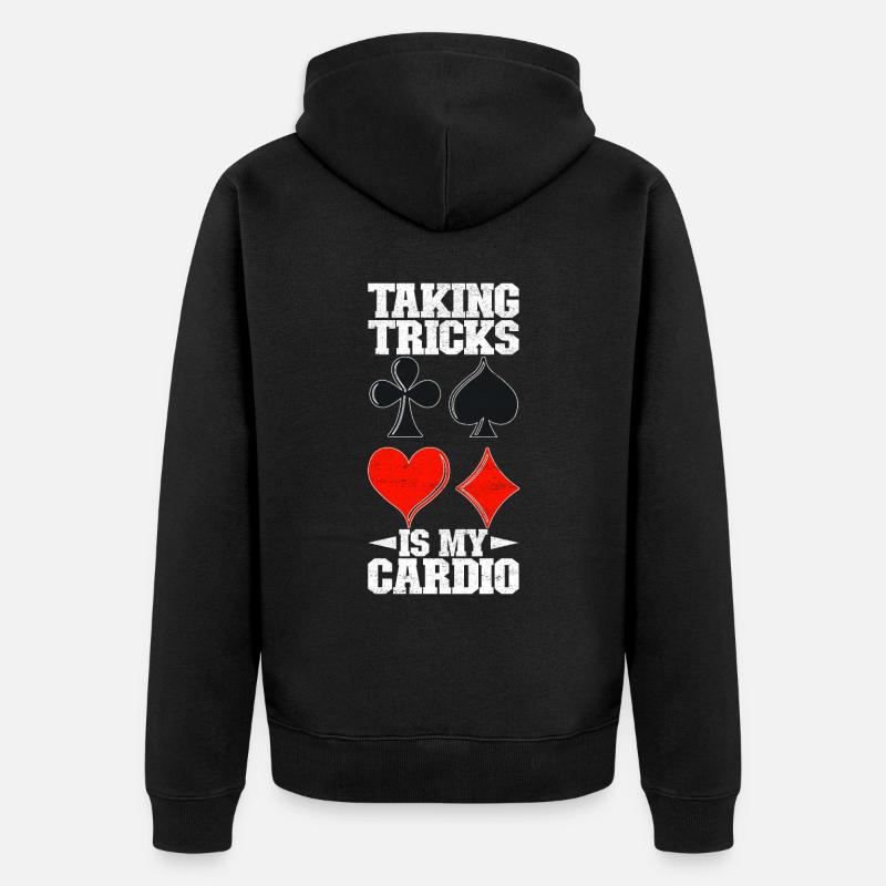 Binokel Pinochle - Unisex Premium Bio Zip Hoodie - Schwarz