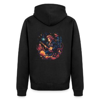 GN GN GN Jeu vidéo de rôle en direct - Veste à capuche bio Premium Unisexe - noir - Dos - Nico (187cm)
