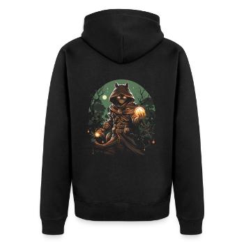 GN GN GN Jeu vidéo de rôle en direct - Veste à capuche bio Premium Unisexe - noir - Dos - Nico (187cm)