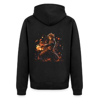 GN GN GN Jeu vidéo de rôle en direct - Veste à capuche bio Premium Unisexe - noir - Dos - Nico (187cm)