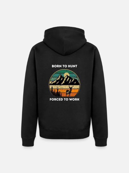 Unique Hunt - Unisex Premium Organic Zip Hoodie - black