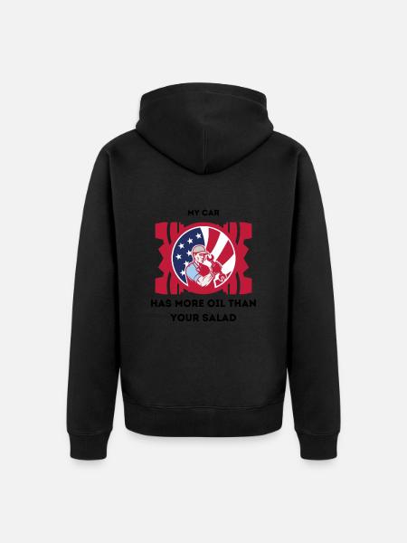 Mechanic funny sayings - Unisex Premium Organic Zip Hoodie - black