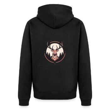 Chasse au cerf Chasse Unique - Veste à capuche bio Premium Unisexe - noir - Dos - Nico (187cm)