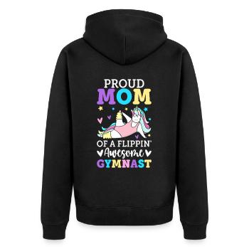 Gymnastique Roue De Charrette Fille - Veste à capuche bio Premium Unisexe - noir - Dos - Nico (187cm)