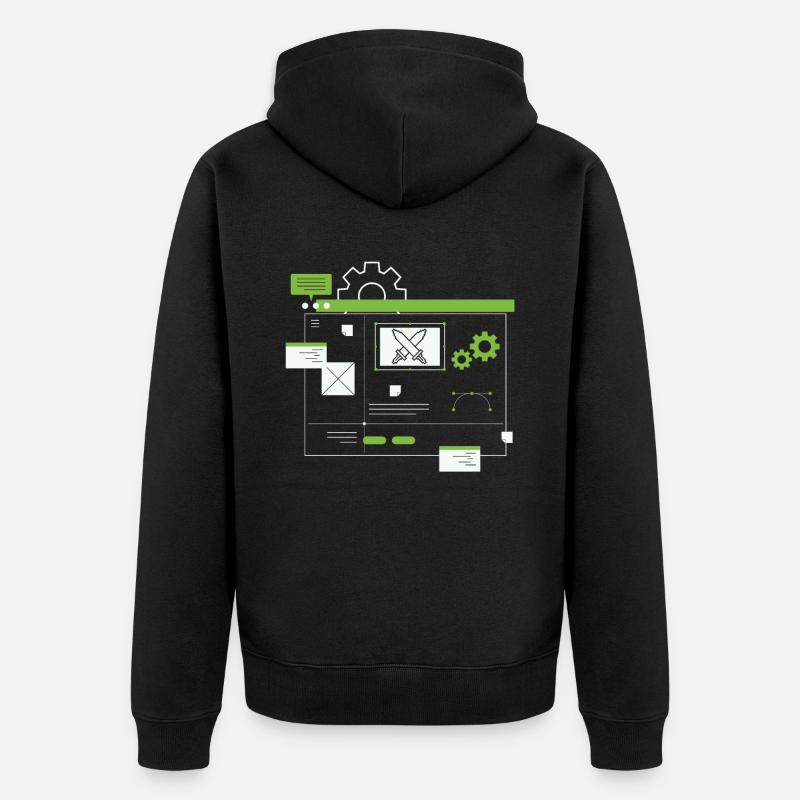 Entwickler Coder Programmierer - Unisex Premium Bio Zip Hoodie - Schwarz