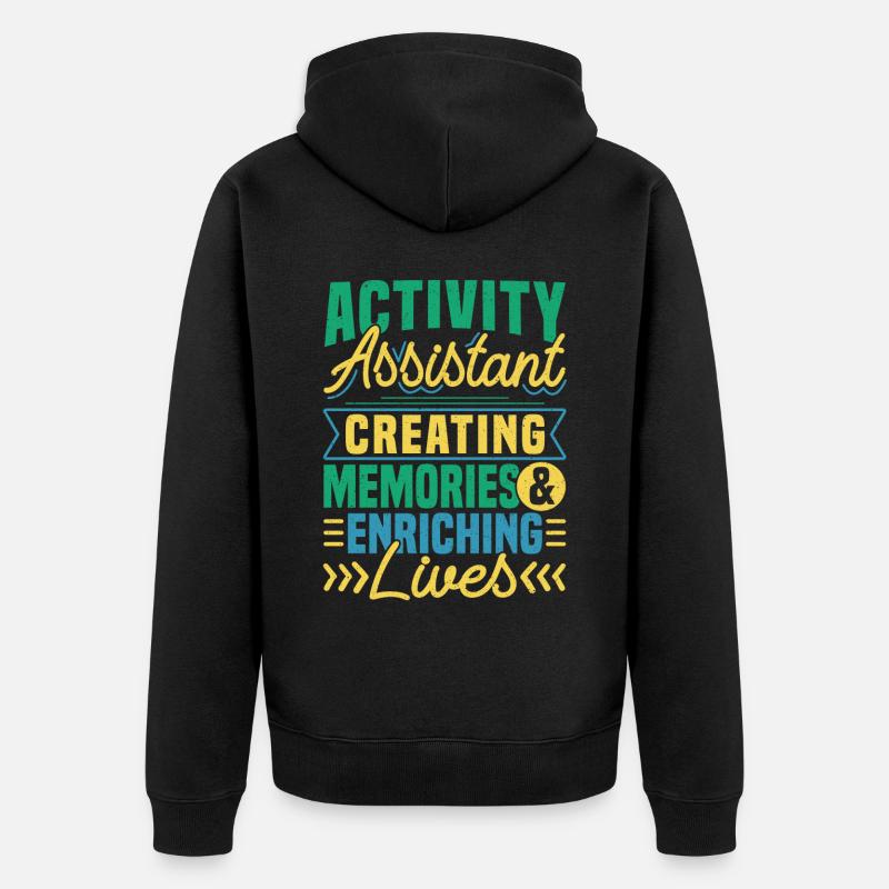 Activity Assistant Appreciation - Unisex Premium Bio Zip Hoodie - Schwarz
