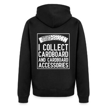 Kartenspiel Kartenspieler Pokern - Unisex Premium Bio Zip Hoodie - Schwarz - Hinten - Nico (187cm)