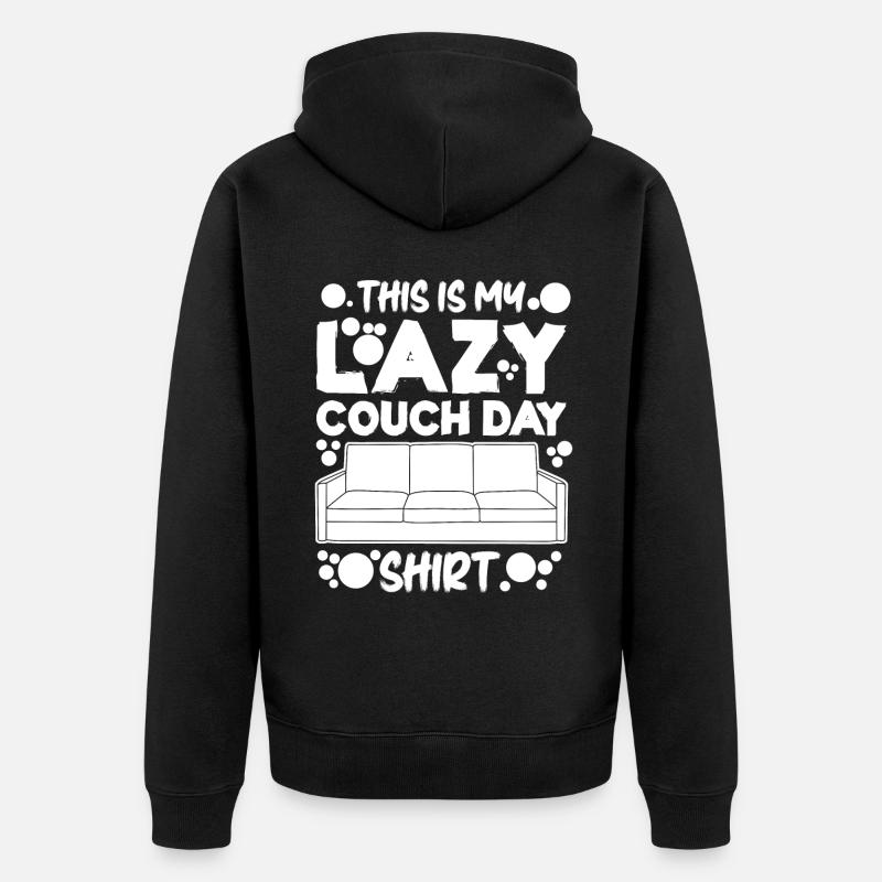 Lazy Couch Canapé de jour - Veste à capuche bio Premium Unisexe - noir
