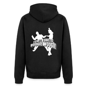 Boogie Woogie Dancing Swing - Unisex Premium Bio Zip Hoodie - Schwarz - Hinten - Nico (187cm)