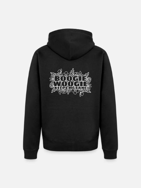 Boogie Woogie Swing Dance Dancing - Unisex Premium Organic Zip Hoodie - black